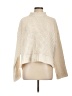 Altar'd State 100% Polyester Solid Ivory Poncho Size L - photo 1