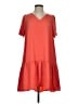 A New Day 100% Polyester Solid Orange Casual Dress Size XS - photo 1