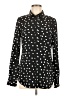Merona 100% Polyester Polka Dots Black Long Sleeve Blouse Size M - photo 1