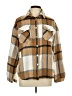 Unbranded 100% Polyester Plaid Brown Orange Jacket Size L - photo 1