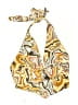Into Print Yellow Swimsuit Top Size 10 - photo 1