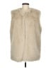 Vigoss 100% Polyester Ivory Faux Fur Vest Size M - photo 1