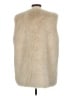 Vigoss 100% Polyester Ivory Faux Fur Vest Size M - photo 2