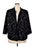 En Focus Studio Print Black Blazer Size 24 - photo 1