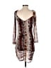 Assorted Brands Animal Print Brown Cocktail Dress Size L - photo 2
