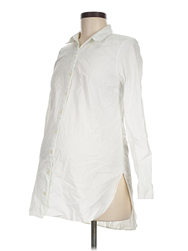 Pre-owned Gap - Maternity Long Sleeve Button Down Shirt In White