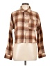 No Comment Plaid Brown Long Sleeve Blouse Size L - photo 1