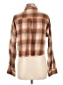 No Comment Plaid Brown Long Sleeve Blouse Size L - photo 2