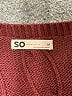 SO 100% Acrylic Burgundy Pullover Sweater Size M - photo 7