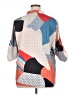 Shein Curve 100% Polyester Color Block Orange 3/4 Sleeve Blouse Size 16 Plus (2) - photo 2