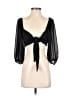 Unbranded Black 3/4 Sleeve Blouse Size M - photo 1