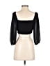 Unbranded Black 3/4 Sleeve Blouse Size M - photo 2