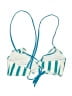 Unbranded Stripes Teal Blue Swimsuit Top Size S - photo 2