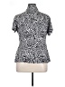 Elementz Animal Print Silver Short Sleeve Blouse Size XL - photo 2