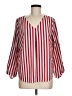Shein Stripes Red 3/4 Sleeve Blouse Size M - photo 1