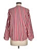 Shein Stripes Red 3/4 Sleeve Blouse Size M - photo 2