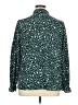 Shein Curve 100% Polyester Print Teal Long Sleeve Blouse Size 14 Plus (1) - photo 2