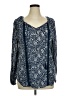 Chaps Blue Long Sleeve Blouse Size XL - photo 1