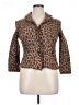 Talbots 100% Merino Wool Animal Print Brown Wool Blazer Size XL - photo 1