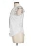 RACHEL Rachel Roy 100% Polyester Metallic White Short Sleeve Blouse Size L - photo 5