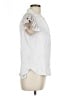 RACHEL Rachel Roy 100% Polyester Metallic White Short Sleeve Blouse Size L - photo 4