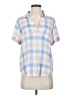 Rails Color Block Blue Short Sleeve Blouse Size S - photo 1