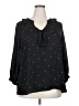 19 Cooper 100% Polyester Polka Dots Black 3/4 Sleeve Blouse Size 2X - photo 1