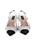 Aqua Color Block Silver Heels Size 8 - photo 2