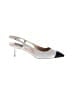 Aqua Color Block Silver Heels Size 8 - photo 1