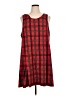 Assorted Brands Plaid Red Casual Dress Size 1X (estimated) - photo 1