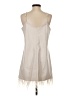 Aqua 100% Polyurethane Tan Casual Dress Size S - photo 2