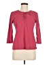 Chaps Pink 3/4 Sleeve T-Shirt Size L - photo 1