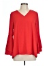 Alfani 100% Polyester Red 3/4 Sleeve Blouse Size 10 - photo 1