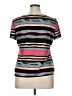 Elementz Stripes Teal Short Sleeve Top Size XL - photo 2