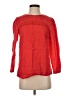 J.Crew 100% Linen Red 3/4 Sleeve Blouse Size 0 - photo 1