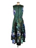 Samuel Dong 100% Polyester Print Green Cocktail Dress Size M - photo 2
