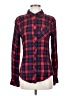 Rails 100% Rayon Plaid Red Long Sleeve Button-Down Shirt Size XS - photo 1