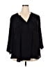 Torrid 100% Polyester Black 3/4 Sleeve Blouse Size 3X Plus (3) - photo 1