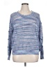 John Paul Richard 100% Polyester Metallic Blue Pullover Sweater Size XL - photo 1