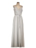 MARCHESA notte 100% Polyester Gray Casual Dress Size 12 - photo 1