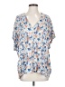 TwentyTen 100% Rayon Blue Short Sleeve Blouse Size S - photo 1