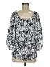 Adrienne Vittadini 100% Polyester Silver 3/4 Sleeve Blouse Size M - photo 1