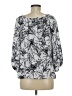 Adrienne Vittadini 100% Polyester Silver 3/4 Sleeve Blouse Size M - photo 2