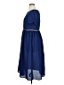 ASOS 100% Polyester Solid Blue Casual Dress Size 14 - photo 5