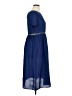 ASOS 100% Polyester Solid Blue Casual Dress Size 14 - photo 4