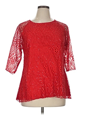 Brittany Black 3/4 Sleeve Blouse (view 1)