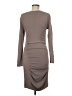Express Solid Gray Casual Dress Size M - photo 2