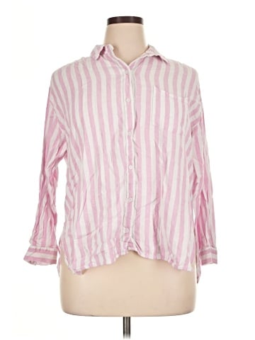 Old Navy 3/4 Sleeve Button-Down Shirt (view 1)
