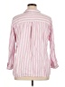 Old Navy Stripes Pink 3/4 Sleeve Button-Down Shirt Size XL - photo 2