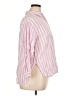 Old Navy Stripes Pink 3/4 Sleeve Button-Down Shirt Size XL - photo 4